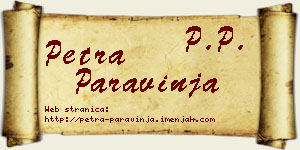 Petra Paravinja vizit kartica